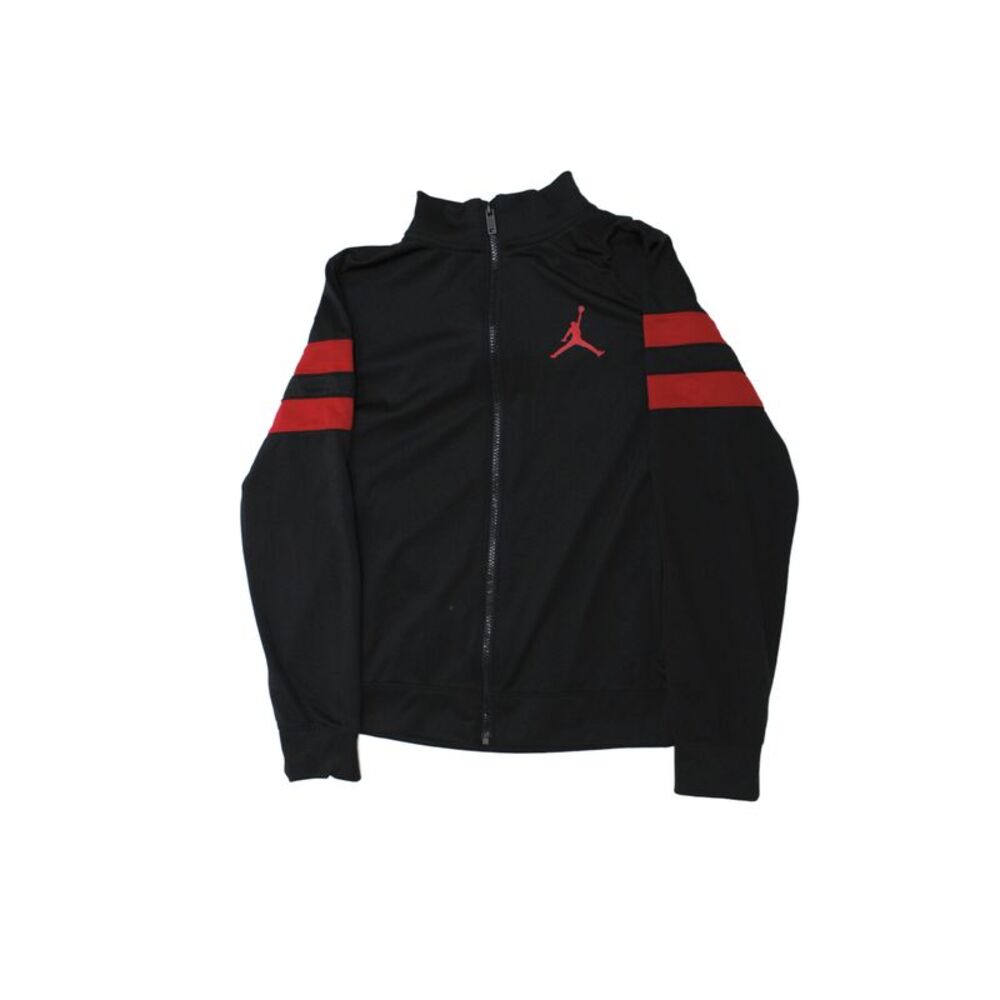 Air Jordan Boys Polyester Basket Ball Varsity Jacket Red Black Size L